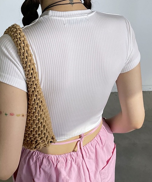 leune(ルネ)の「チェリープリントリブクロップドT(Tシャツ/カットソー・レディース・ホワイト・FREE)」の12枚目の写真