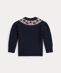 あ*も様 Ralph Lauren 赤とネイビー ストライプ ニットセーター X Polo ベア ファミリー セーター（ニット/セーター）｜POLO RALPH