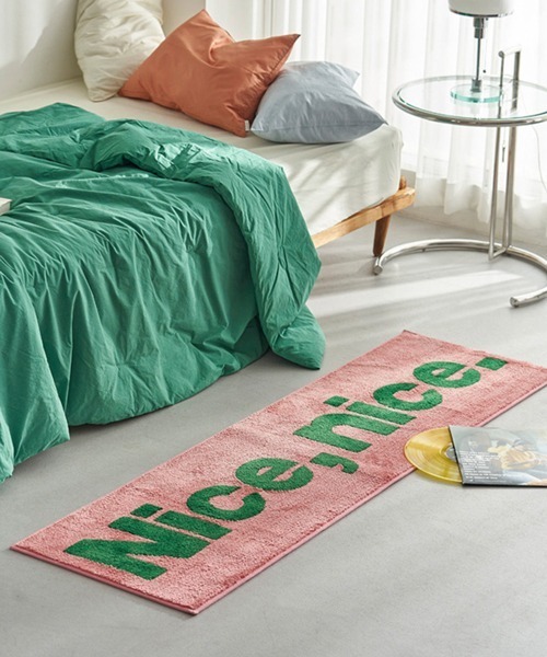 Ein（アイン）の「Ein/【2サイズ展開】"Nice nice"スクエア ラグ マット（ラグ/マット・レディース・グリーン系その他/ピンク系その他・MEDIUM/LARGE）」の17枚目の写真