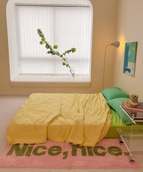 Ein（アイン）の「Ein/【2サイズ展開】"Nice nice"スクエア ラグ マット（ラグ/マット・レディース・グリーン系その他/ピンク系その他・MEDIUM/LARGE）」の18枚目の写真