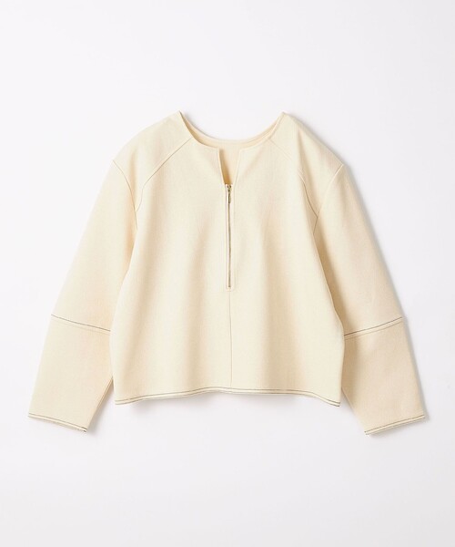 EMMEL REFINES（エメルリファインズ）の「＜EMMEL REFINES＞EM Wフェイス 2WAY ZIP ブラウス（シャツ/ブラウス・レディース・ナチュラル/ブラック・FREE）」の2枚目の写真