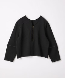 ＜EMMEL REFINES＞EM Wフェイス 2WAY ZIP ブラウス