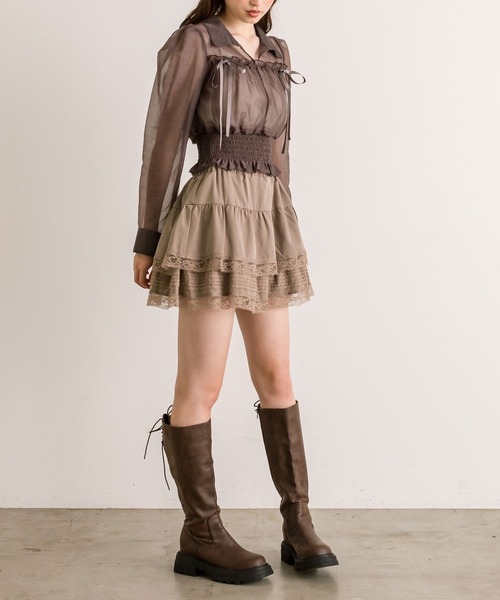 OLIVE des OLIVE(オリーブデオリーブ)の「【WEB限定】ダブルリボン長袖シャツブラウス(シャツ/ブラウス・レディース・アイボリー/ブラウン/クリーム・FREE)」の16枚目の写真
