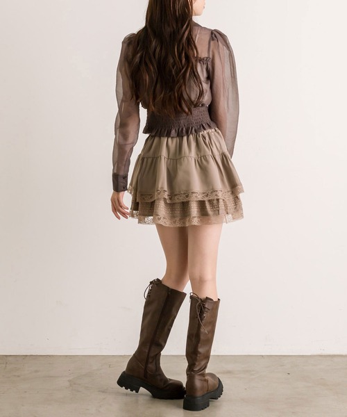 OLIVE des OLIVE(オリーブデオリーブ)の「【WEB限定】ダブルリボン長袖シャツブラウス(シャツ/ブラウス・レディース・アイボリー/ブラウン/クリーム・FREE)」の17枚目の写真