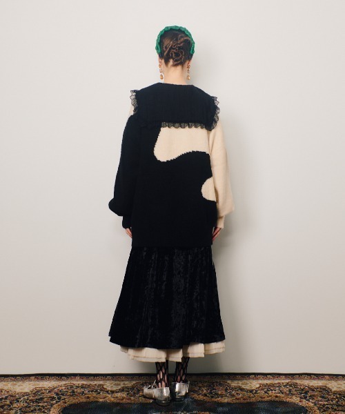 manana suerte（マニャーナスエルテ）の「SPECIAL EDITIONクラッシュベロアスカート（スカート・レディース・ブラック/オレンジ・FREE）」の14枚目の写真