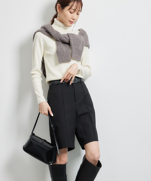 ROPE' PICNIC(ロペピクニック)の「リブタートルネックニットプルオーバー/アンチピリング・帯電防止(ニット/セーター・レディース・ブラック/ホワイト系その他5/キナリ/ライトグレー/レッド・38)」の17枚目の写真