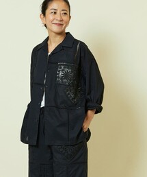 Freada/フリーダ レース刺繡パッチワークシャツ