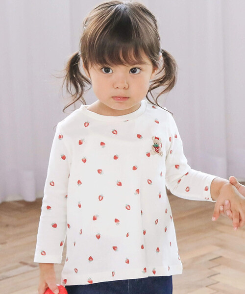 SLAP SLIP(スラップスリップ)の「【スララク/防汚加工】いろいろデザイン長袖Tシャツ(80~130cm)(Tシャツ/カットソー・キッズ・パープル/イエロー/グリーン系その他/ホワイト/レッド/ピンク/グリーン/ホワイト系その他/パープル系その他/レッド系その他/オフホワイト/ブルー/ブラック系その他/ホワイト系その他2/ブラック/ピンク系その他・130cm/80cm/90cm/110cm/100cm/120cm)」の16枚目の写真