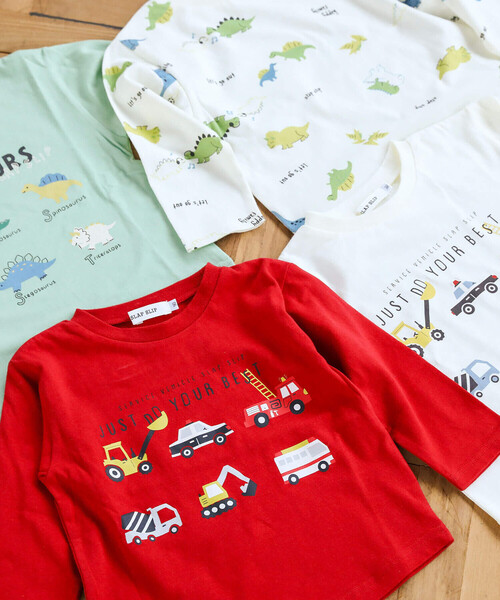 SLAP SLIP(スラップスリップ)の「【スララク/防汚加工】いろいろデザイン長袖Tシャツ(80~130cm)(Tシャツ/カットソー・キッズ・パープル/イエロー/グリーン系その他/ホワイト/レッド/ピンク/グリーン/ホワイト系その他/パープル系その他/レッド系その他/オフホワイト/ブルー/ブラック系その他/ホワイト系その他2/ブラック/ピンク系その他・130cm/80cm/90cm/110cm/100cm/120cm)」の22枚目の写真