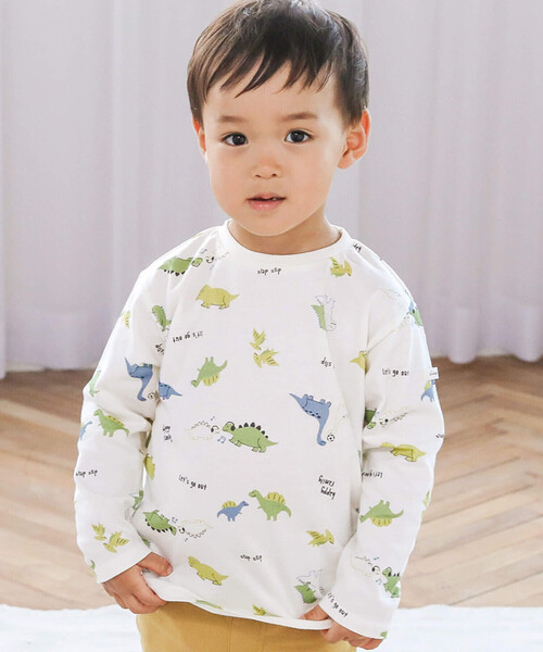 SLAP SLIP(スラップスリップ)の「【スララク/防汚加工】いろいろデザイン長袖Tシャツ(80~130cm)(Tシャツ/カットソー・キッズ・パープル/イエロー/グリーン系その他/ホワイト/レッド/ピンク/グリーン/ホワイト系その他/パープル系その他/レッド系その他/オフホワイト/ブルー/ブラック系その他/ホワイト系その他2/ブラック/ピンク系その他・130cm/80cm/90cm/110cm/100cm/120cm)」の12枚目の写真