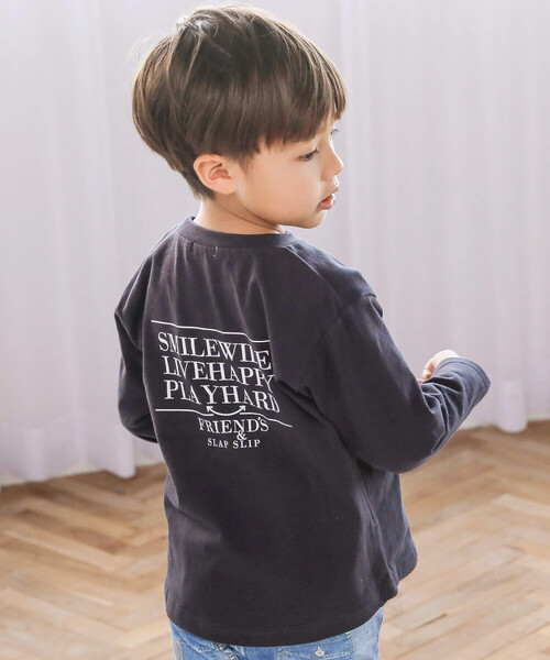 SLAP SLIP(スラップスリップ)の「【スララク/防汚加工】いろいろデザイン長袖Tシャツ(80~130cm)(Tシャツ/カットソー・キッズ・パープル/イエロー/グリーン系その他/ホワイト/レッド/ピンク/グリーン/ホワイト系その他/パープル系その他/レッド系その他/オフホワイト/ブルー/ブラック系その他/ホワイト系その他2/ブラック/ピンク系その他・130cm/80cm/90cm/110cm/100cm/120cm)」の5枚目の写真
