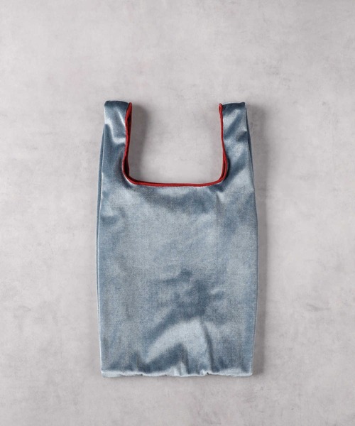 Right-on（ライトオン）の「ベロア刺繍バッグ（トートバッグ・レディース・ブラウン/ブルー・ONE SIZE）」の3枚目の写真