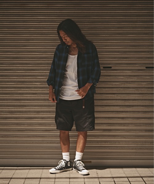 ALL RUNS(オールランズ)の「オンブレチェックシャツ 2026年春夏(シャツ/ブラウス・メンズ・ブラック/ブルー/レッド・M/L/XL)」の17枚目の写真