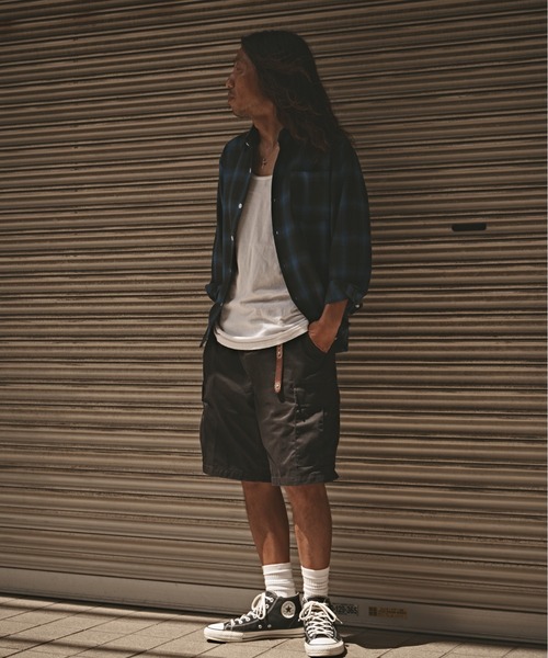 ALL RUNS(オールランズ)の「オンブレチェックシャツ 2026年春夏(シャツ/ブラウス・メンズ・ブラック/ブルー/レッド・M/L/XL)」の18枚目の写真