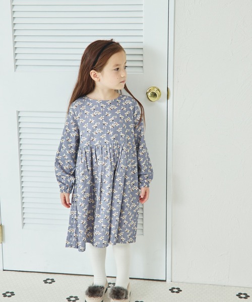 pairmanon（ペアマノン）の「総柄 長袖 リラックス ワンピース（ワンピース・キッズ・アイボリー/グレー系その他/ブラウン系その他/ブラック系その他/ブルー/ピンク/レッド系その他/パープル系その他/ドット/ラベンダー・100/110/120/130/140/150/90）」の21枚目の写真