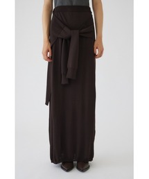 RIM.ARK / Knit wrapped SK/36/レーヨン/BLK/無地/460HAN71-0671 RIM.ARK（リムアーク）の「Knit wrapped SK ニットラップスカート
