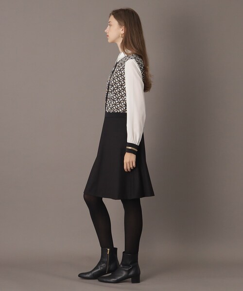 otonaMUSE11月号掲載】オーバーラップサークルシャツワンピース