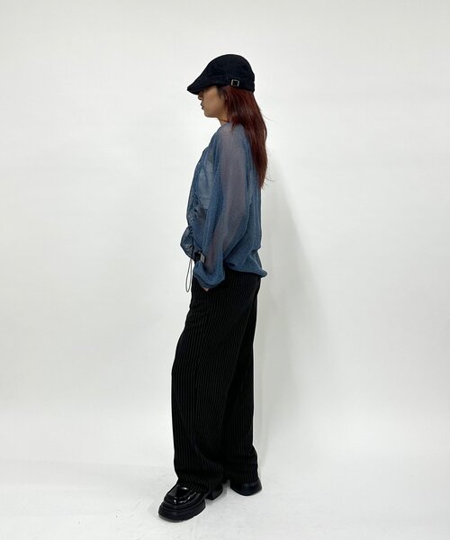 WHO'S WHO gallery（フーズフーギャラリー）の「オーサムスラックスパンツ（スラックス・レディース・ブラック/ネイビー/ブラック系その他/グレー・FREE）」の20枚目の写真