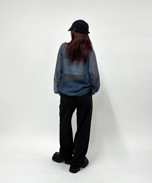 WHO'S WHO gallery（フーズフーギャラリー）の「オーサムスラックスパンツ（スラックス・レディース・ブラック/ネイビー/ブラック系その他/グレー・FREE）」の21枚目の写真