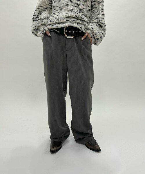 WHO'S WHO gallery（フーズフーギャラリー）の「オーサムスラックスパンツ（スラックス・レディース・ブラック/ネイビー/ブラック系その他/グレー・FREE）」の14枚目の写真