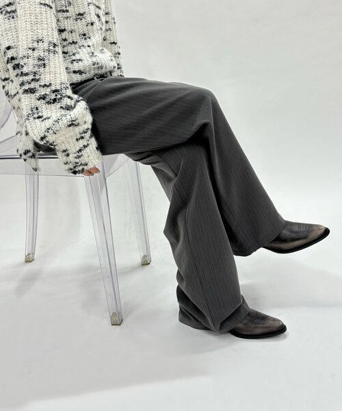 WHO'S WHO gallery（フーズフーギャラリー）の「オーサムスラックスパンツ（スラックス・レディース・ブラック/ネイビー/ブラック系その他/グレー・FREE）」の16枚目の写真