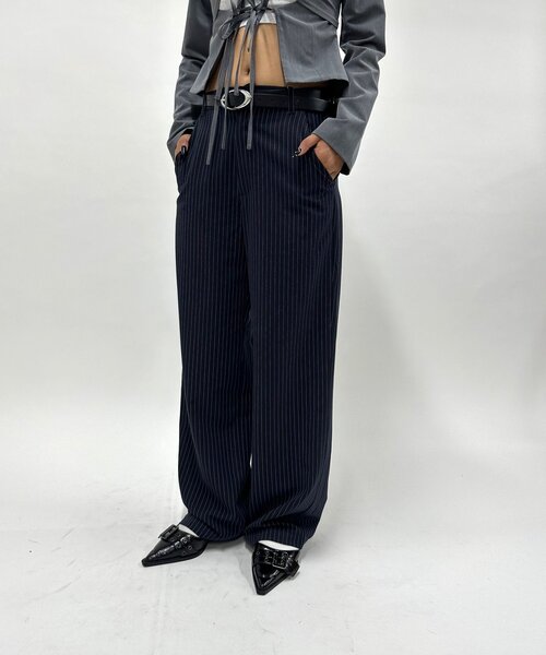 WHO'S WHO gallery（フーズフーギャラリー）の「オーサムスラックスパンツ（スラックス・レディース・ブラック/ネイビー/ブラック系その他/グレー・FREE）」の5枚目の写真