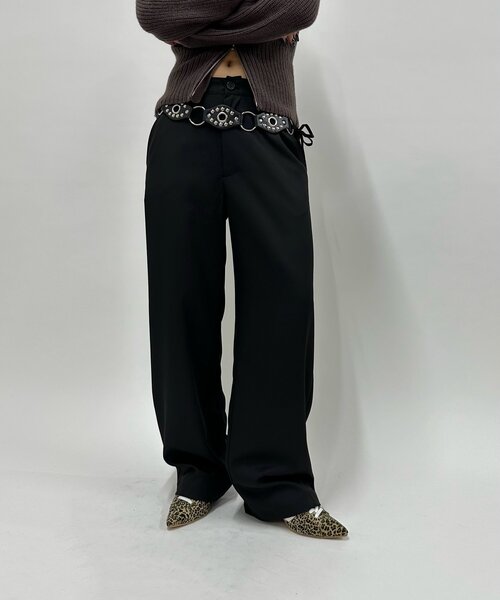 WHO'S WHO gallery（フーズフーギャラリー）の「オーサムスラックスパンツ（スラックス・レディース・ブラック/ネイビー/ブラック系その他/グレー・FREE）」の3枚目の写真