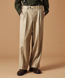 内側のペイズリーがお洒落✨タケオキクチ⭐️ドレスパンツ ベージュ L 内側のペイズリーがお洒落 タケオキクチ ドレスパンツ ベージュ