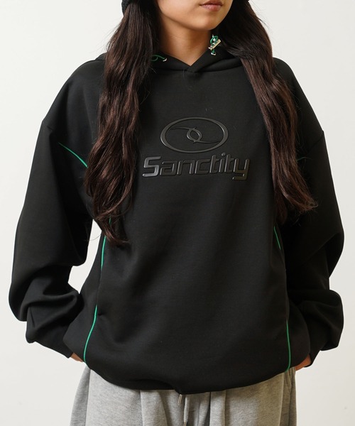 パイピング メタルプリント パーカー / Piping Metal Printed Hoodie（パーカー）｜1111clothing（ワンフォークロージング） 7,387円