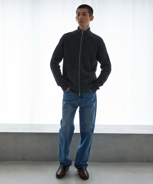 URBAN RESEARCH（アーバンリサーチ）の「new basic シルクネップドライバーズニット（ニット/セーター・メンズ・チャコールグレー/ネイビー・MEDIUM/LARGE）」の7枚目の写真