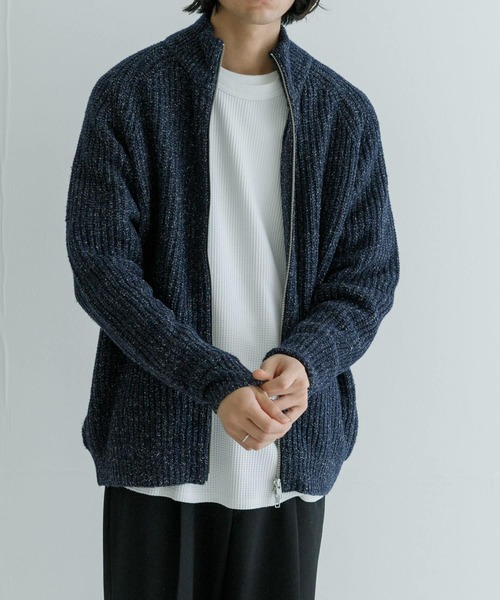 URBAN RESEARCH（アーバンリサーチ）の「new basic シルクネップドライバーズニット（ニット/セーター・メンズ・チャコールグレー/ネイビー・MEDIUM/LARGE）」の12枚目の写真