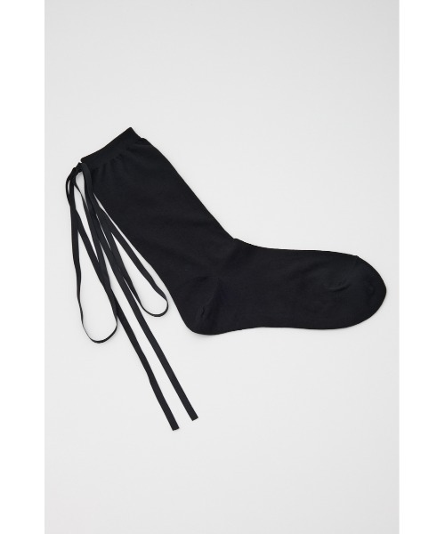 rienda（リエンダ）の「ニュアンスリボンソックス（ソックス/靴下・レディース・ブラック・FREE）」の2枚目の写真