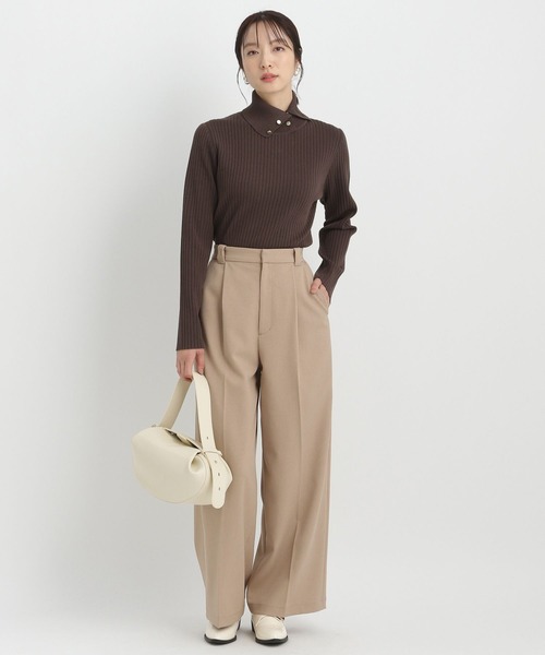 Andemiu(アンデミュウ)の「【LサイズWEB限定】タックワイドパンツ202647(スラックス・レディース・チャコールグレー/ブラック/ベージュ・SMALL/MEDIUM/LARGE)」の19枚目の写真