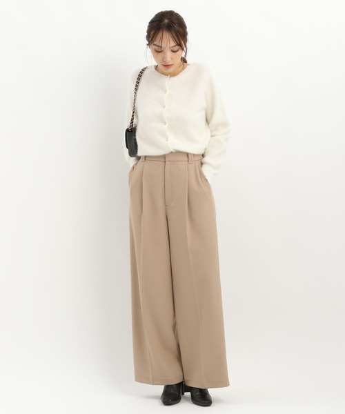 Andemiu(アンデミュウ)の「【LサイズWEB限定】タックワイドパンツ202647(スラックス・レディース・チャコールグレー/ブラック/ベージュ・SMALL/MEDIUM/LARGE)」の18枚目の写真