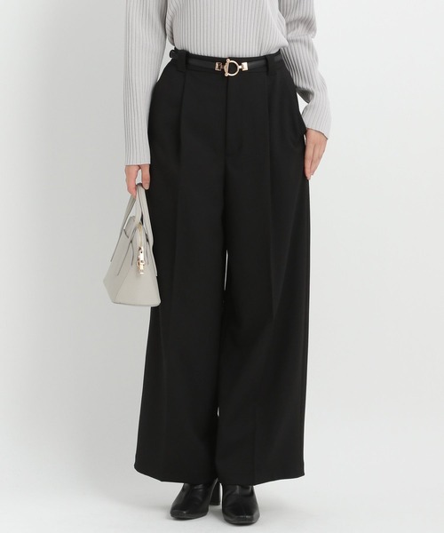 Andemiu(アンデミュウ)の「【LサイズWEB限定】タックワイドパンツ202647(スラックス・レディース・チャコールグレー/ブラック/ベージュ・SMALL/MEDIUM/LARGE)」の17枚目の写真