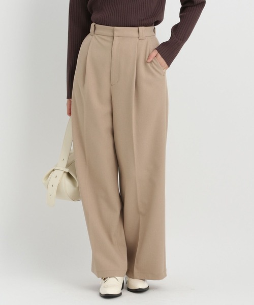 Andemiu(アンデミュウ)の「【LサイズWEB限定】タックワイドパンツ202647(スラックス・レディース・チャコールグレー/ブラック/ベージュ・SMALL/MEDIUM/LARGE)」の15枚目の写真