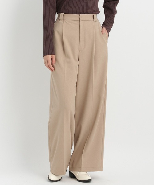 Andemiu(アンデミュウ)の「【LサイズWEB限定】タックワイドパンツ202647(スラックス・レディース・チャコールグレー/ブラック/ベージュ・SMALL/MEDIUM/LARGE)」の14枚目の写真