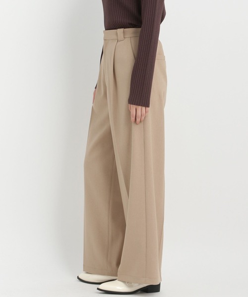 Andemiu(アンデミュウ)の「【LサイズWEB限定】タックワイドパンツ202647(スラックス・レディース・チャコールグレー/ブラック/ベージュ・SMALL/MEDIUM/LARGE)」の13枚目の写真