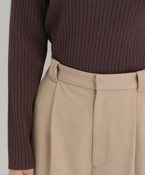 Andemiu(アンデミュウ)の「【LサイズWEB限定】タックワイドパンツ202647(スラックス・レディース・チャコールグレー/ブラック/ベージュ・SMALL/MEDIUM/LARGE)」の11枚目の写真