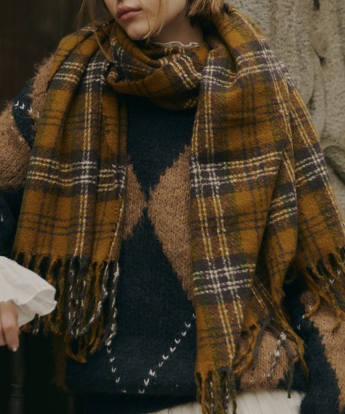 タータンチェックストール（マフラー）｜Libra Cue（リブラ キュー）の