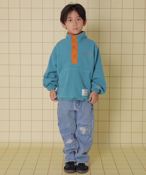 LEPSIM(レプシィム)の「【KIDS】【DISCUS/ディスカス】配色プルオーバー 131518(Tシャツ/カットソー・レディース・ライトグリーン/オレンジ/ライトパープル/グレー・130)」の7枚目の写真