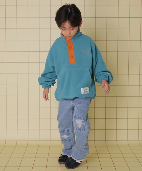 LEPSIM(レプシィム)の「【KIDS】【DISCUS/ディスカス】配色プルオーバー 131518(Tシャツ/カットソー・レディース・ライトグリーン/オレンジ/ライトパープル/グレー・130)」の8枚目の写真