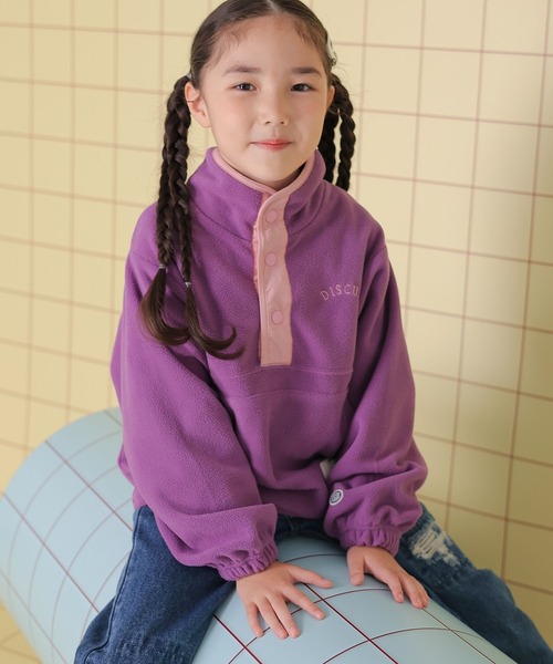 LEPSIM(レプシィム)の「【KIDS】【DISCUS/ディスカス】配色プルオーバー 131518(Tシャツ/カットソー・レディース・ライトグリーン/オレンジ/ライトパープル/グレー・130)」の11枚目の写真