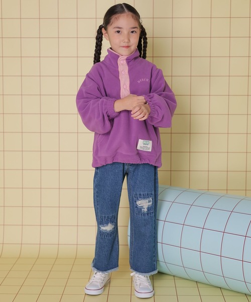 LEPSIM(レプシィム)の「【KIDS】【DISCUS/ディスカス】配色プルオーバー 131518(Tシャツ/カットソー・レディース・ライトグリーン/オレンジ/ライトパープル/グレー・130)」の13枚目の写真