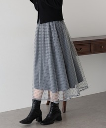 BLUEEAST | 丈が選べるフロッキーチェックチュールスカート(スカート)