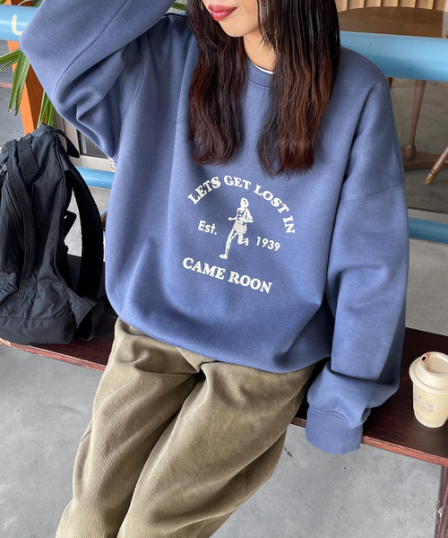 Chillfar(チルファー)の「アソートデザインロゴスウェット(スウェット・レディース・ネイビー系1/レッド系1/アイボリー系2/グレー系1/アイボリー系1/ブルー系1/ネイビー系2/ブルー系/オートミール/ネイビー/ネイビー系/アイボリー系/グレー系/杢グレー/グリーン系/ボルドー/ホワイト/レッド系・FREE)」の15枚目の写真