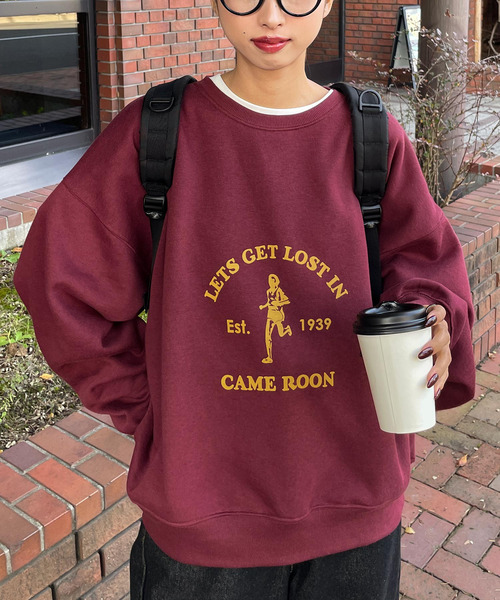 Chillfar(チルファー)の「アソートデザインロゴスウェット(スウェット・レディース・ネイビー系1/レッド系1/アイボリー系2/グレー系1/アイボリー系1/ブルー系1/ネイビー系2/ブルー系/オートミール/ネイビー/ネイビー系/アイボリー系/グレー系/杢グレー/グリーン系/ボルドー/ホワイト/レッド系・FREE)」の18枚目の写真