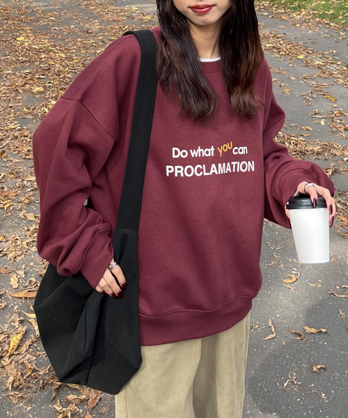 Chillfar(チルファー)の「アソートデザインロゴスウェット(スウェット・レディース・ネイビー系1/レッド系1/アイボリー系2/グレー系1/アイボリー系1/ブルー系1/ネイビー系2/ブルー系/オートミール/ネイビー/ネイビー系/アイボリー系/グレー系/杢グレー/グリーン系/ボルドー/ホワイト/レッド系・FREE)」の16枚目の写真