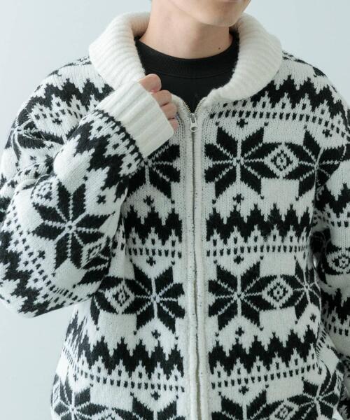 セール】カウチン ジップアップ ニットジャケット（ニット/セーター