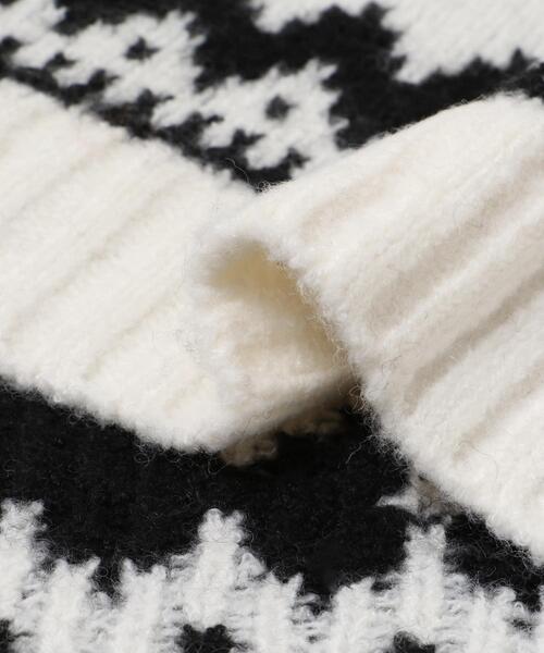 ITEMS URBANRESEARCH（アイテムズ アーバンリサーチ）の「カウチン ジップアップ ニットジャケット（ニット/セーター・メンズ・ブラック/ホワイト・LARGE/MEDIUM）」の13枚目の写真